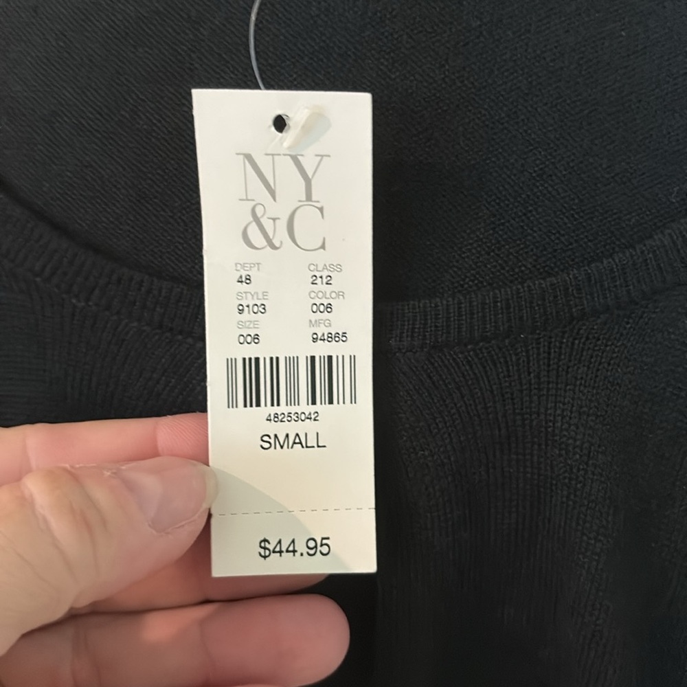 NWT NY&Co small black fitted sweater 1463 - Picture 4 of 6